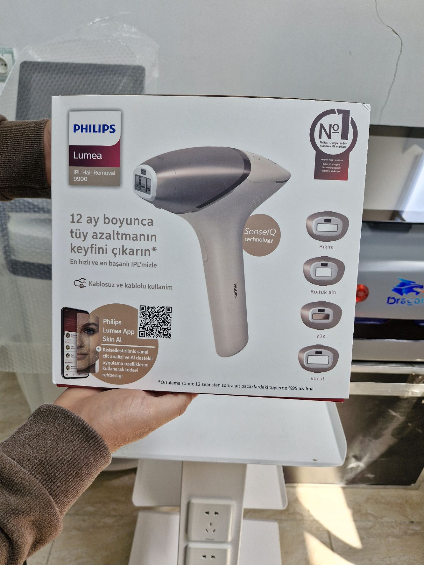 لیزر موهای زائد خانگی فیلیپس مدل Lumea IPL 9900 اصلی با شات نامحدود